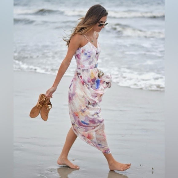 HUNTER BELL Floral Maxi Dress - Pink and Purple - Picture 2 of 9